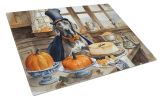 NEW Weimaraner Fall Kitchen Pumpkins Glass Cutting Board Decorative Tempered Glass Kitchen Cutting and Serving Board Large Size Chopping Board
