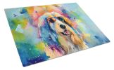 NEW Afghan Hound Hippie Dawg Glass Cutting Board Decorative Tempered Glass Kitchen Cutting and Serving Board Large Size Chopping Board