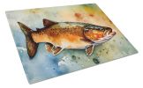 NEW Brown Trout Glass Cutting Board Decorative Tempered Glass Kitchen Cutting and Serving Board Large Size Chopping Board