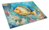 NEW Flounder Glass Cutting Board Decorative Tempered Glass Kitchen Cutting and Serving Board Large Size Chopping Board
