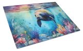 NEW Manatee Glass Cutting Board Decorative Tempered Glass Kitchen Cutting and Serving Board Large Size Chopping Board