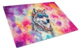 NEW Hippie Animal Wolf Glass Cutting Board Decorative Tempered Glass Kitchen Cutting and Serving Board Large Size Chopping Board