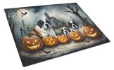 NEW Saint Bernard Spooky Halloween Glass Cutting Board Decorative Tempered Glass Kitchen Cutting and Serving Board Large Size Chopping Board