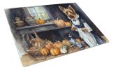 NEW Australian Terrier Fall Kitchen Pumpkins Glass Cutting Board Decorative Tempered Glass Kitchen Cutting and Serving Board Large Size Chopping Board