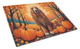 NEW Afghan Hound Fall Glass Cutting Board Decorative Tempered Glass Kitchen Cutting and Serving Board Large Size Chopping Board