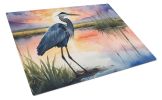 Blue Heron Setting Sun Glass Cutting Board Decorative Tempered Glass Kitchen Cutting and Serving Board Large Size Chopping Board