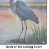 Blue Heron Setting Sun Glass Cutting Board Decorative Tempered Glass Kitchen Cutting and Serving Board Large Size Chopping Board