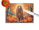 NEW Afghan Hound Fall Glass Cutting Board Decorative Tempered Glass Kitchen Cutting and Serving Board Large Size Chopping Board