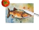 NEW Brown Trout Glass Cutting Board Decorative Tempered Glass Kitchen Cutting and Serving Board Large Size Chopping Board