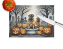 NEW Shar Pei Spooky Halloween Glass Cutting Board Decorative Tempered Glass Kitchen Cutting and Serving Board Large Size Chopping Board