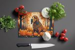 NEW Bloodhound Fall Glass Cutting Board Decorative Tempered Glass Kitchen Cutting and Serving Board Large Size Chopping Board
