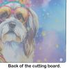 NEW Shih Tzu Hippie Dawg Glass Cutting Board Decorative Tempered Glass Kitchen Cutting and Serving Board Large Size Chopping Board