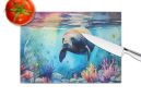 NEW Manatee Glass Cutting Board Decorative Tempered Glass Kitchen Cutting and Serving Board Large Size Chopping Board