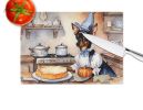 NEW Miniature Pinscher Fall Kitchen Pumpkins Glass Cutting Board Decorative Tempered Glass Kitchen Cutting and Serving Board Large Size Chopping Board
