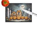NEW Chow Chow Spooky Halloween Glass Cutting Board Decorative Tempered Glass Kitchen Cutting and Serving Board Large Size Chopping Board