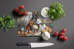NEW American Eskimo Fall Kitchen Pumpkins Glass Cutting Board Decorative Tempered Glass Kitchen Cutting and Serving Board Large Size Chopping Board