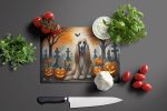 NEW Afghan Hound Spooky Halloween Glass Cutting Board Decorative Tempered Glass Kitchen Cutting and Serving Board Large Size Chopping Board