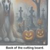 NEW Afghan Hound Spooky Halloween Glass Cutting Board Decorative Tempered Glass Kitchen Cutting and Serving Board Large Size Chopping Board