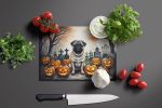 NEW Fawn Pug Spooky Halloween Glass Cutting Board Decorative Tempered Glass Kitchen Cutting and Serving Board Large Size Chopping Board