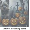 NEW Cairn Terrier Spooky Halloween Glass Cutting Board Decorative Tempered Glass Kitchen Cutting and Serving Board Large Size Chopping Board