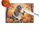 NEW Basset Hound Fall Glass Cutting Board Decorative Tempered Glass Kitchen Cutting and Serving Board Large Size Chopping Board