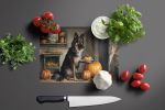 NEW Belgian Tervuren Fall Kitchen Pumpkins Glass Cutting Board Decorative Tempered Glass Kitchen Cutting and Serving Board Large Size Chopping Board