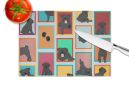 NEW Lots of Black Pug Glass Cutting Board Decorative Tempered Glass Kitchen Cutting and Serving Board Large Size Chopping Board
