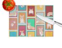 NEW Lots of Fawn Pembroke Corgi Glass Cutting Board Decorative Tempered Glass Kitchen Cutting and Serving Board Large Size Chopping Board