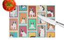 NEW Lots of Black and White French Bulldog Glass Cutting Board Decorative Tempered Glass Kitchen Cutting and Serving Board Large Size Chopping Board