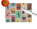 NEW Lots of Doberman Pinscher Glass Cutting Board Decorative Tempered Glass Kitchen Cutting and Serving Board Large Size Chopping Board