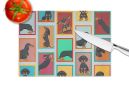 NEW Lots of Black and Tan Dachshund Glass Cutting Board Decorative Tempered Glass Kitchen Cutting and Serving Board Large Size Chopping Board