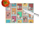NEW Lots of Blue Merle Sheltie Glass Cutting Board Decorative Tempered Glass Kitchen Cutting and Serving Board Large Size Chopping Board