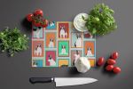 NEW Lots of Black and White French Bulldog Glass Cutting Board Decorative Tempered Glass Kitchen Cutting and Serving Board Large Size Chopping Board