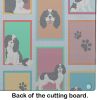 NEW Lots of Tricolor Cavalier Spaniel Glass Cutting Board Decorative Tempered Glass Kitchen Cutting and Serving Board Large Size Chopping Board