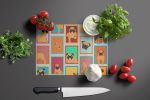 NEW Lots of Apricot Pug Glass Cutting Board Decorative Tempered Glass Kitchen Cutting and Serving Board Large Size Chopping Board