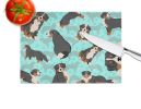 Bernese Mountain Dog Glass Cutting Board Decorative Tempered Glass Kitchen Cutting and Serving Board Large Size Chopping Board