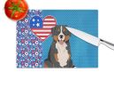 Bernese Mountain Dog USA American Glass Cutting Board Decorative Tempered Glass Kitchen Cutting and Serving Board Large Size Chopping Board
