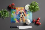 NEW Afghan Hound Hippie Dawg Glass Cutting Board Decorative Tempered Glass Kitchen Cutting and Serving Board Large Size Chopping Board