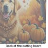 NEW Golden Retriever Fall Glass Cutting Board Decorative Tempered Glass Kitchen Cutting and Serving Board Large Size Chopping Board