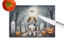 NEW Beagle Spooky Halloween Glass Cutting Board Decorative Tempered Glass Kitchen Cutting and Serving Board Large Size Chopping Board