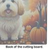 NEW Coton De Tulear Fall Glass Cutting Board Decorative Tempered Glass Kitchen Cutting and Serving Board Large Size Chopping Board