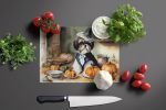 NEW Shih Tzu Fall Kitchen Pumpkins Glass Cutting Board Decorative Tempered Glass Kitchen Cutting and Serving Board Large Size Chopping Board