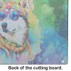 NEW Siberian Husky Hippie Dawg Glass Cutting Board Decorative Tempered Glass Kitchen Cutting and Serving Board Large Size Chopping Board