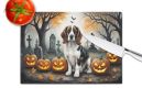 NEW Welsh Springer Spaniel Spooky Halloween Glass Cutting Board Decorative Tempered Glass Kitchen Cutting and Serving Board Large Size Chopping Board