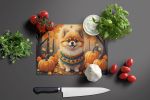 NEW Pomeranian Fall Glass Cutting Board Decorative Tempered Glass Kitchen Cutting and Serving Board Large Size Chopping Board