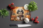 NEW Shih Tzu Fall Glass Cutting Board Decorative Tempered Glass Kitchen Cutting and Serving Board Large Size Chopping Board