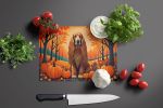 NEW Afghan Hound Fall Glass Cutting Board Decorative Tempered Glass Kitchen Cutting and Serving Board Large Size Chopping Board