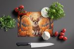 NEW Chihuahua Fall Glass Cutting Board Decorative Tempered Glass Kitchen Cutting and Serving Board Large Size Chopping Board