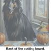 NEW Belgian Sheepdog Fall Kitchen Pumpkins Glass Cutting Board Decorative Tempered Glass Kitchen Cutting and Serving Board Large Size Chopping Board