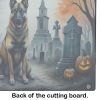NEW Belgian Malinois Spooky Halloween Glass Cutting Board Decorative Tempered Glass Kitchen Cutting and Serving Board Large Size Chopping Board